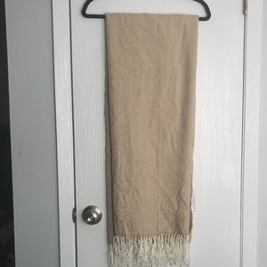 Oversized Beige and Cream Scarf
